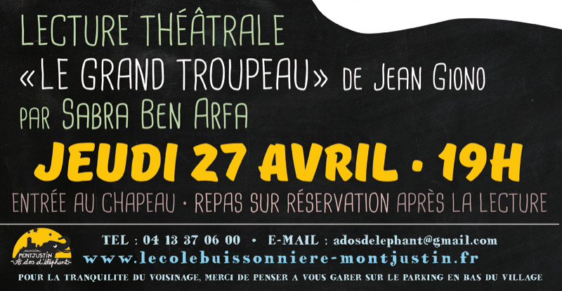 “Le Grand Troupeau” de Jean Giono par Sabra Ben Arfa